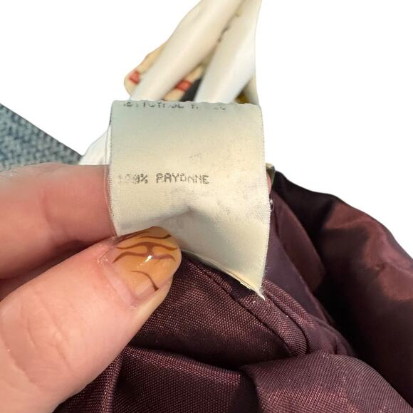 Vintage Gunne Sax Jessica McClintock Purple Floral Statement Collar Dress Small - Picture 9 of 12